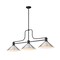 Z-Lite Melange Billiard, 3-Light, 15 In.W x 52 In.L x 21 In.H, Matte Black/Brushed Nickel 725-3MB-BN14 - alternate 1